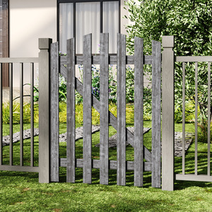 Solid Wood Garden Gate with Z-Shaped Structure by Livingandhome