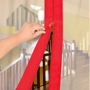 2 Heavy Duty Self Adhesive Zips - 75mm Wide x 2100mm Long - Red by True Products