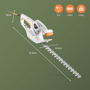 450W Electric Hedge Trimmer - Grey by VonHaus