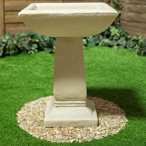 Selbourne Cast Stone Bird Bath - Yellow by Primrose