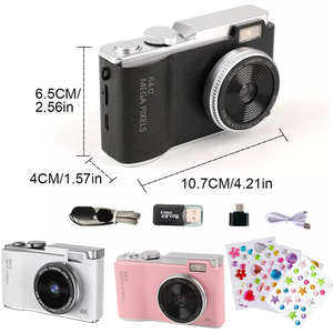 64MP HD Digital Camera with 2.4inch Screen - Black