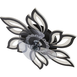 Petal-Shaped Ceiling Fan Light - Black by Livingandhome