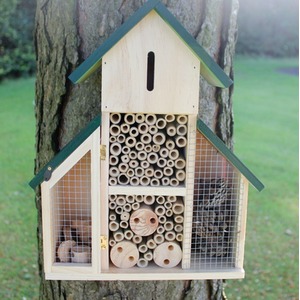 Large Wooden Insect House - Brown by Garden Mile