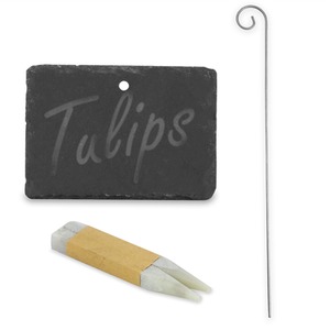 Set of 10 Slate Plant Labels and Chalk - Slate by Maison & White