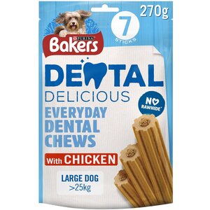 Pack of 7 Bakers Dental Delicious Sticks - 270g by Bakers