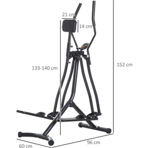 HOMCOM Air Walker Glider Cross Trainer - black by HOMCOM