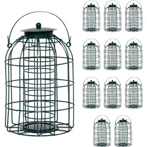 Wild Bird Fatball Fat Ball Feeder with Squirrel Guard - Green / 12 by Samuel Alexander