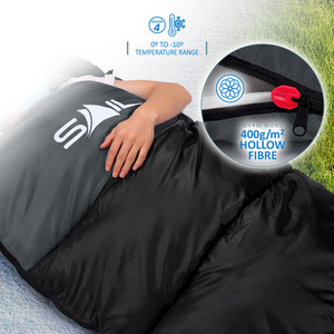 One' 400gsm Sleeping Bag - Black by SAIL