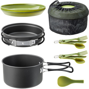 Camping Cookware 11Pc Set 2 Person - Black by Trail
