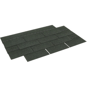 18-Pack Three-Tab Asphalt Roofing Shingles - Green by Livingandhome