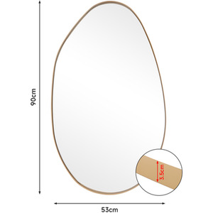 Grain-Shaped Iron Frame Explosion-Proof Mirror by Livingandhome