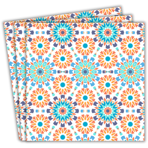 Marrakesh Party Paper Napkins Orange - WHITE by Peacock Supplies