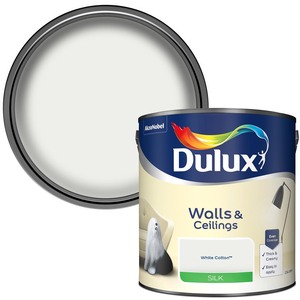 Dulux Silk Emulsion Paint - White Cotton / 2.5l by Dulux