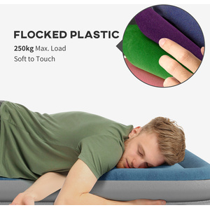 Outsunny Inflatable Queen Air Bed with Electric Pump - Blue by Outsunny