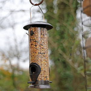 Hanging Wild Bird Feeder Set of 4 Nut Seed Fat Ball - Dark Brown by Actiaspet