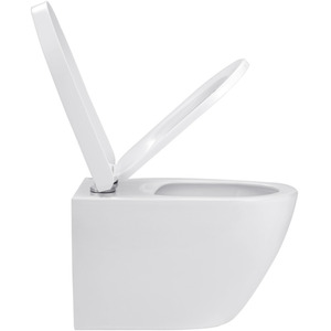 Wall Mounted Elongated Toilet - White / 37cm by Livingandhome