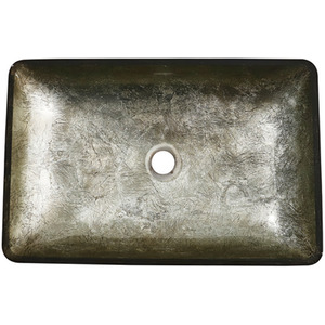 Tempered Glass Bathroom Sink with Unique Pattern - Gold by Livingandhome