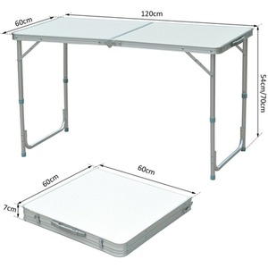 Outsunny Outdoor Folding Table - Silver by Outsunny