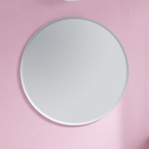 Fitzrovia Wall Mounted Round Frameless Bathroom Mirror 60cm Diameter - Glass / 60cm by Showerdrape