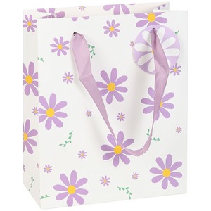 Medium Purple Daisy Gift Bag - Purple by Kingsbury Gifts