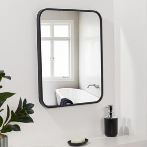 Metal Bathroom Wall Mirror - Black by OHS