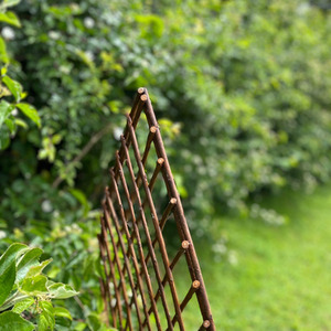 Set of 3 Willow Lattice Trellis with Gothic Top - Brown by Selections