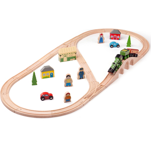 Flying Scotsman Train Set - Multi-coloured by Bigjigs Rail