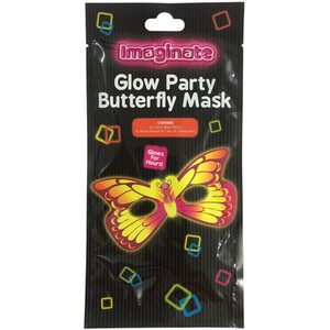 Glow Party Butterfly Mask - Yellow by Imaginate