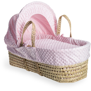 Dimple Palm Moses Basket - Pink by Clair de Lune