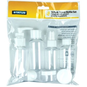 Travel Bottle Set 10 Travel Water Bottles - Clear by Status