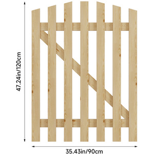 Solid Wood Garden Gate with Z-Shaped Structure by Livingandhome