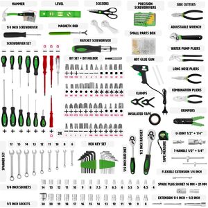 Tool Box Trolley 1200 Pcs - Black by tectake