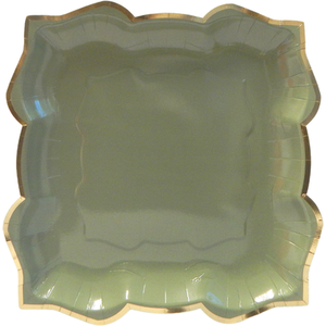 Lotus Large Party Plates Sage - Green by Peacock Supplies
