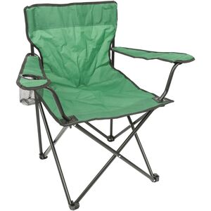 Folding Canvas Camping Chairs - Matt Black - Pack of 4 - Green by Harbour Housewares