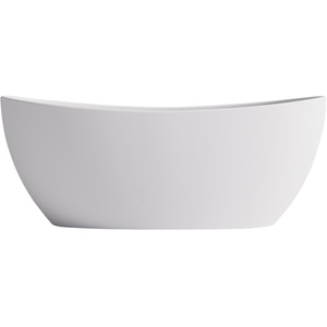 Huesca Freestanding Matt Stone Bath - White by Fino Stone
