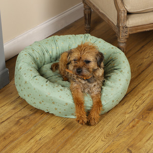 Anti-Anxiety Star Print Donut Bed - Green by NOAHS ARK