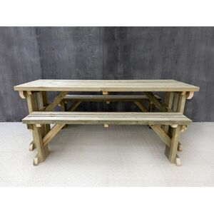 Yews Picnic Bench - Wooden Garden Table and Bench Set by Arbor Garden Solutions