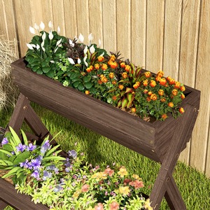 Outsunny 3 Tier Raised Garden Bed Wooden Elevated Planter Box by Outsunny
