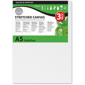 Daler Simply Canvas 3 pack Various Sizes - White / A5 by DALER ROWNEY