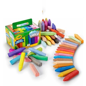 Childrens Crayola Box of 48 Sidewalk Washable Bright Colored Chalks - Multicoloured by Crayola