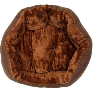 Deluxe Faux Fur Dog Bed in Chocolate Brown - Brown / S by Actiaspet