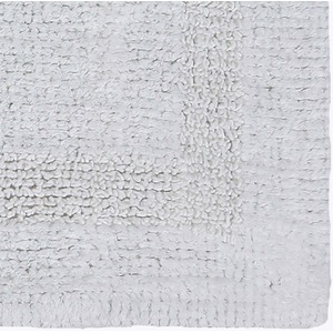 Luxury Reversible Cotton Bath Mat Set - White by Homescapes