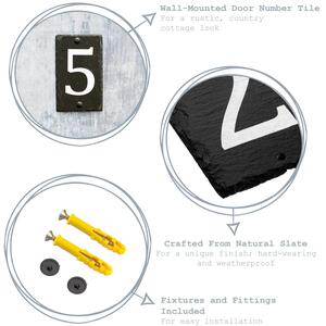 Number 7 Slate House Sign - Grey by Nicola Spring