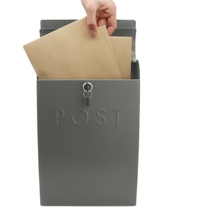 Wall Mounted Post Box - Grey by Maison & White