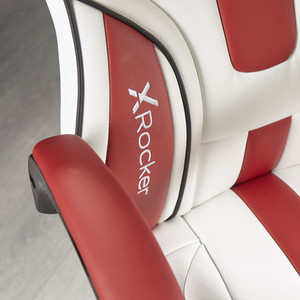 X Rocker Maverick Office Gaming Chair - Red/White by X Rocker