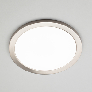 Darly LED 24 Watt Flush Ceiling or Wall Light - Satin Nickel by Litecraft