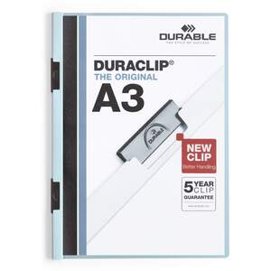 DURACLIP 60 A3 Clip Folder - 10 Pack - Blue by Durable