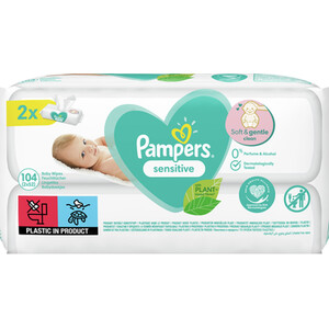 Pampers Sensitive Baby Wipes - White by Pampers
