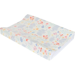 Anti-Roll Wedge Baby Changing Mat - Pink Floral Elephants / Pink Floral Elephants by Babycurls