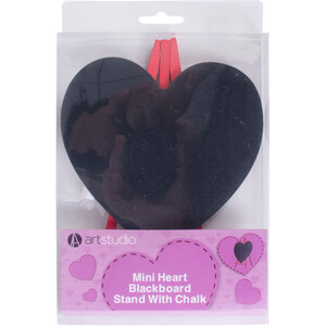 Mini Heart Blackboard Stand With Chalk by Art Studio